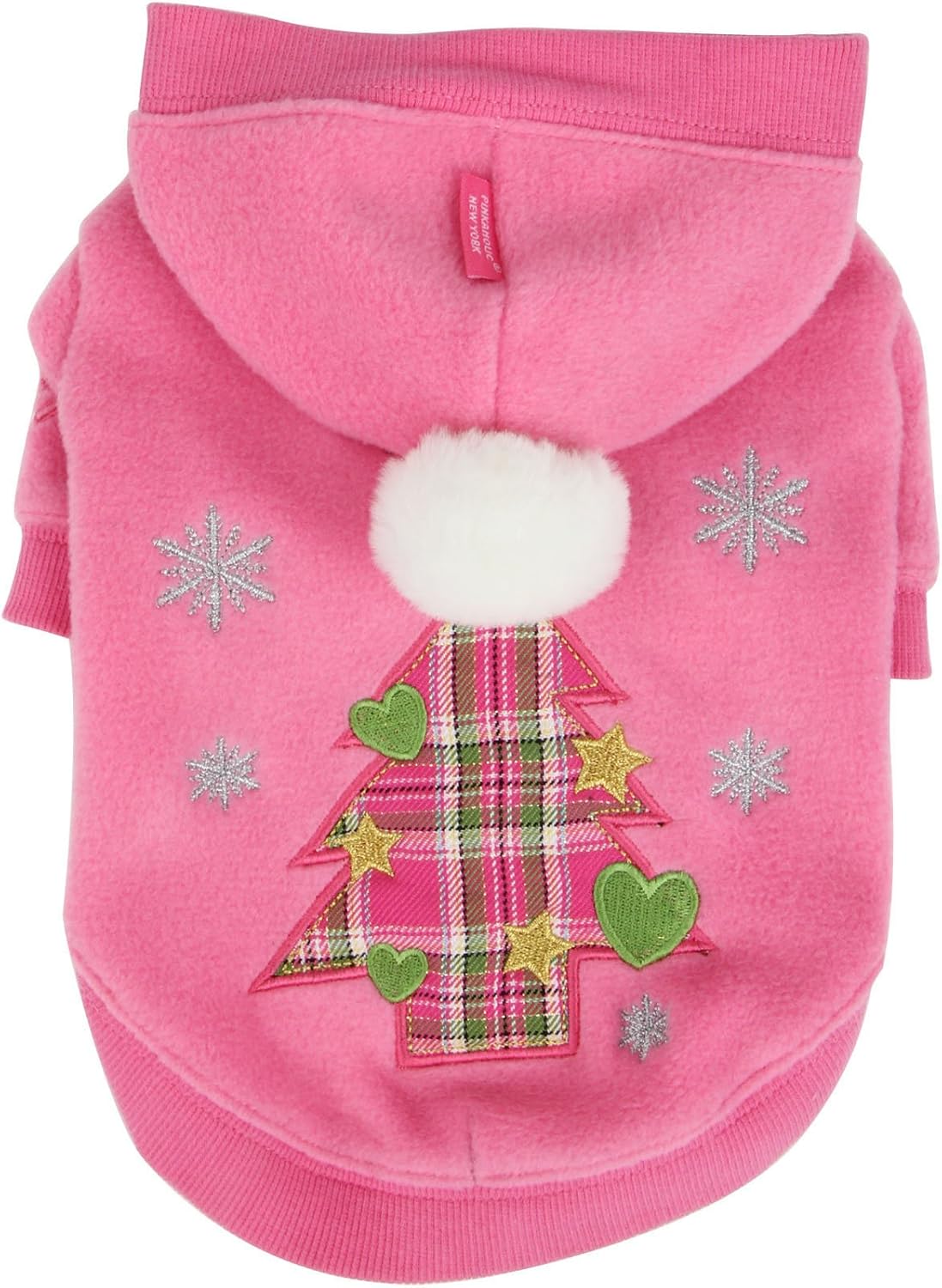 Pinkaholic New York Festive Hoodie for Dogs, Small, Pink