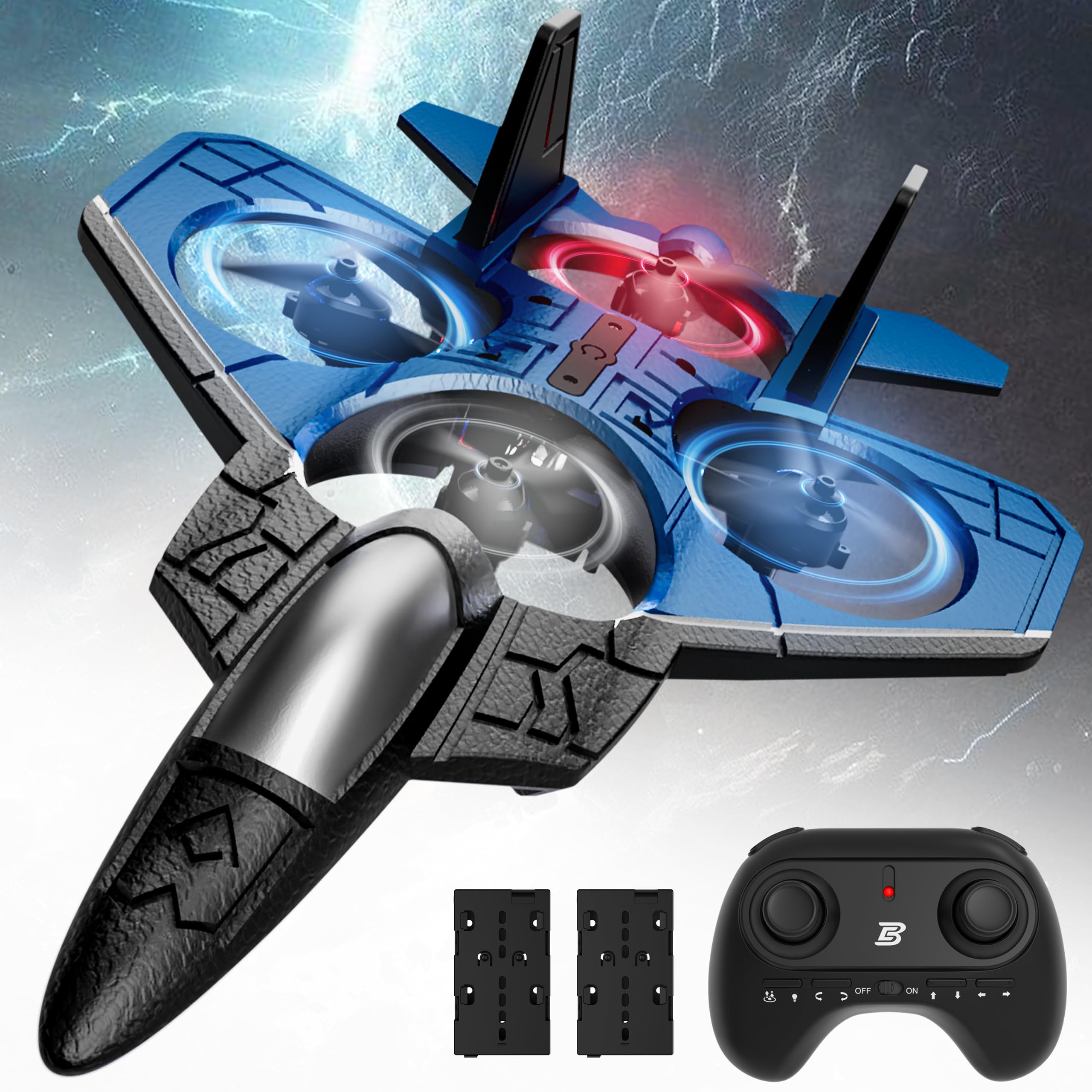 Photo 1 of BEZGAR RC Fighter Airplane?F-22 Raptor Mini Drone Remote Control Jet Plane Stunt Drone for Adults & Kids Toy with Light Gift for Kids Beginner