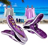 Miss Good Towel Clips for Sun Loungers Set of 4 Multicolor Beach Clips view 4