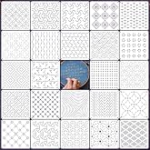 24Pieces Sashiko Painting Stencils Reusable Plastic Templates Featuring Geometric Patterns for Quilting, Line Drawings, and Embroidery Stabilizers for Hand Sewing and Embossing