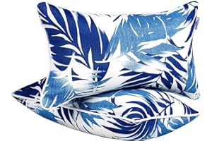 JMGBird Outdoor Pillows Waterproof Set of 2 Outdoor Throw Pillows with Insert Included 12×20 Inch Outdoor Lumbar Pillows for Patio Furniture