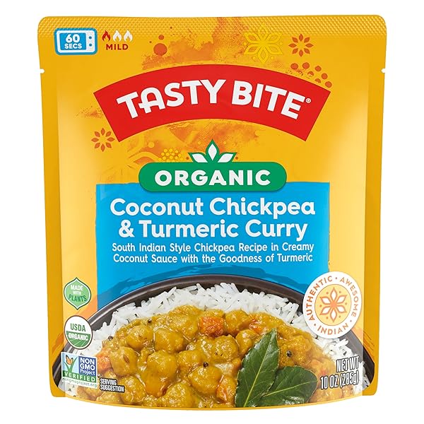 TASTY BITE ORGANIC COCONUT CHICKPEA & TURMERIC CURRY