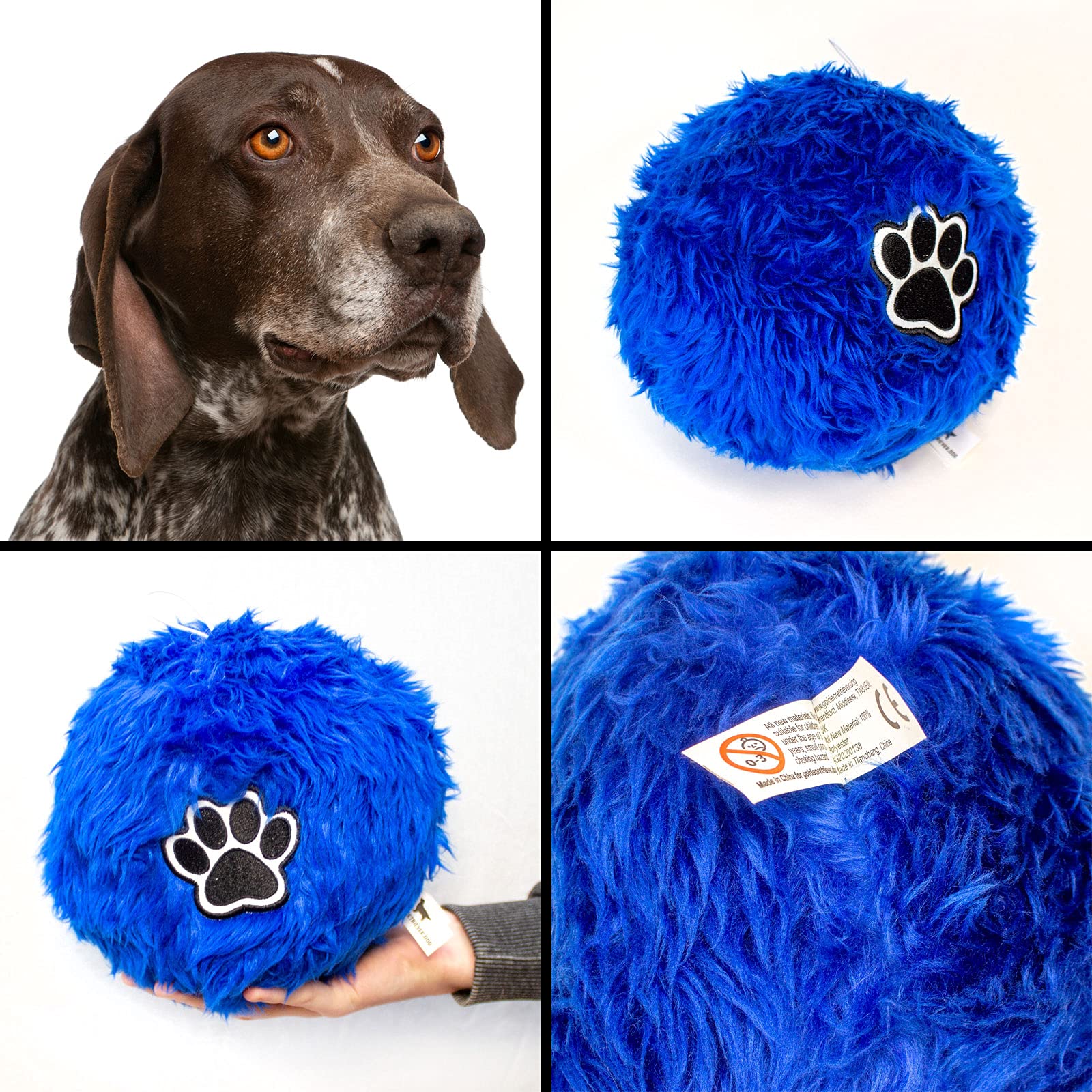 Soft Fluffy Dog Ball For SHORT HAIRED GERMAN POINTER - Large Size Ball