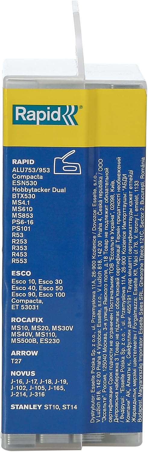 Rapid High Performance Staples, No.53, Leg Length 10 mm, 40303085 - 5000 Pieces, Silver, 5000 Pack - Image 4