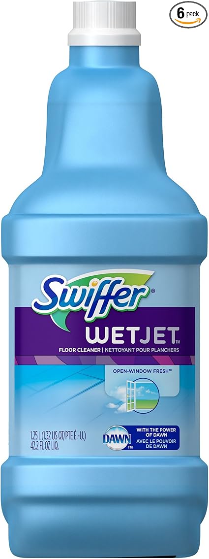 Amazon Com Swiffer Wetjet Multi Purpose Floor Cleaner Solution Refill Open Window Fresh Scent 1 25l Pack Of 6 Health Personal Care