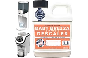 Tillbrook Descaler Compatible with Baby Brezza - 4 to 8 Uses - Descaler for Baby Bottle Dispensers & Washers - 32 oz Universal Cleaning Solution - Safe, All-Natural, Removes Mineral Buildup & Residue