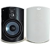 Polk Audio Atrium 4 Outdoor Speakers with Powerful Bass (Pair, White), All-Weather Durability, Broad Sound Coverage, Speed-Lock Mounting System