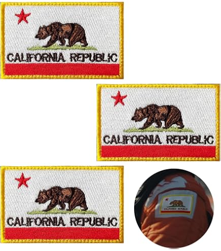 Parche Bordado De La República De California, Insignia Militar Cosida Con Gancho Y Bucle - AliExprs