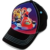 Nintendo Toddler Boys Mario Kart Character 3D Pop Baseball Cap, Black, Age 2-4