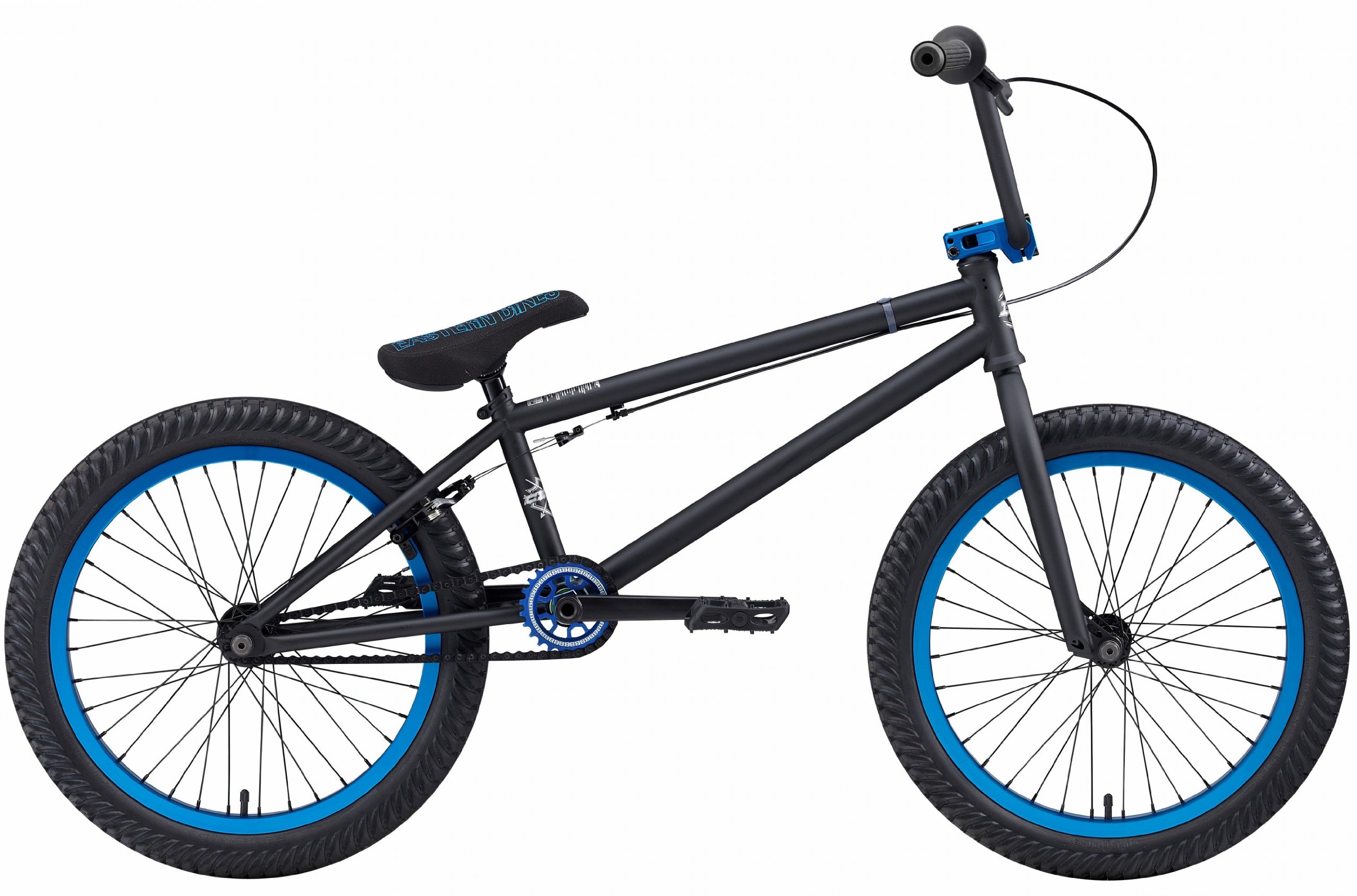 Eastern Bikes Chief BMX Bike (Matte Black with Blue, 20Inch) Buy