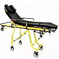 MS3C-200S Professional Ambulance Stretcher, IV Pole, One Man Vehicle Loading, Collapsable Side Rail, Weight Capacity 350 lbs