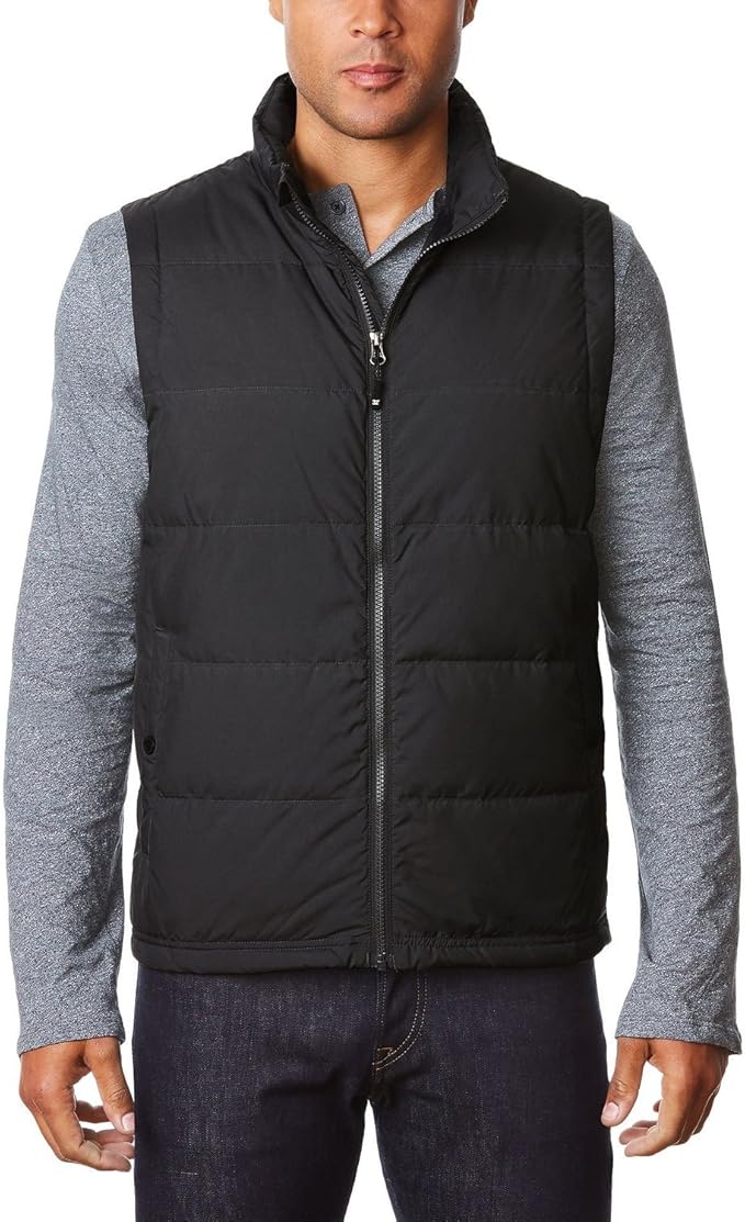 32 Degrees Heat Weatherproof Men's Packable Down Vest, Iron Melange