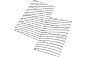 KEESHA BBQ Grill Mesh Metal Stainless Steel Barbecue Grill Grates Replacement-Barbecue Grilling Grid Wire Mesh, Multifunction Cooking Net for Outdoor Grill 2 Pack (20 13/16''*12 7/8'')
