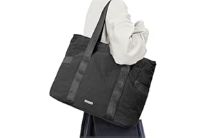 CADOLIM Tote Bag For Women Gym Bag Large Shoulder Bag Purses For Women Men Travel Tote Bags With Zipper Laptop Bag 15.6 Inch