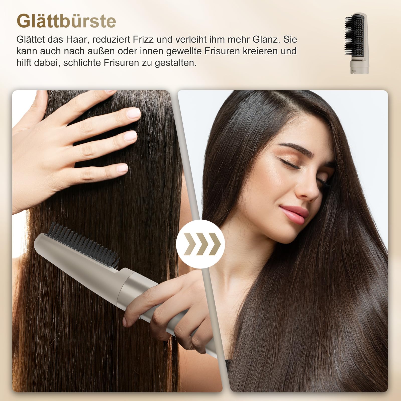 7MAGIC 6 in 1 Airstyler, Hairstyler, Lockenstab Auto-Wrap, Stylen Sie Beach Wave, Ionen Föhn, Professioneller Rundbürstenföhn,Glätteisen, für Besondere Anlässe, Reisen 6