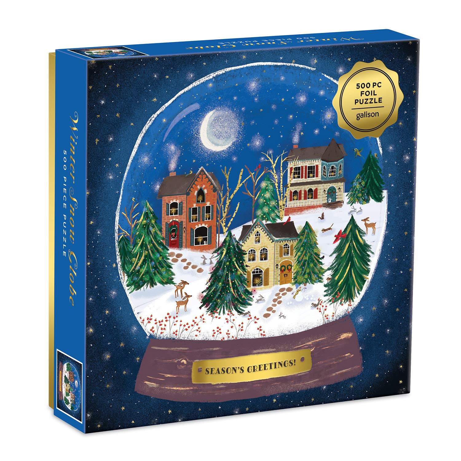 Winter Snow Globe 500 Piece Puzzle Amazon De Galison La Forme Joy Fremdsprachige Bucher