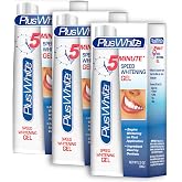 Plus White Speed Whitening Gel, 5 Minute Teeth Whitening (2 oz, 3PK) | Professional Grade, Dentist Approved Hydrogen Peroxide Ingredient, Removes Stains Fast, At Home Teeth Whitening Gel Treatment