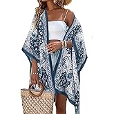 Beautiful Nomad Women's Kimono Swimsuit Coverups Beach Floral Casual Cardigan Bathing Suit Cover Up for Summer Swimwear
