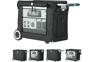 MD34 Anker SOLIX F2000 Power Station Protective Cover, Black, Waterproof & Dustproof, Precise Window Access