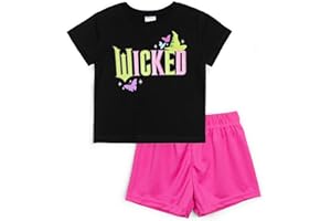Wicked Girls T-Shirt and Mesh Shorts Outfit Set Toddler to Big Kid Sizes (4T - 14-16)