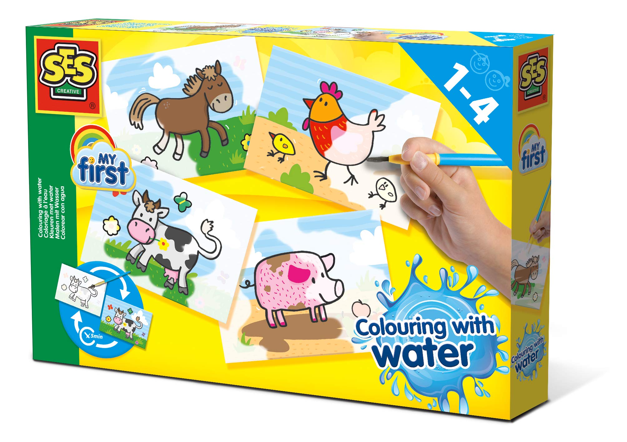 SES Creative 14455 Colouring with Water-Farm Animals