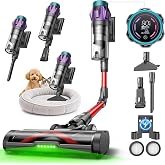 Ultenic Cordless Vacuum Cleaner, 55KPA/650W/80Mins, Cordless Stick Vacuum with 180&deg;Bendable Wand, Touch Screen, Anti-Tangle Brush, Self-Standing, Vacuum Cleaners for Home/Floor/Pet Hair/Carpets