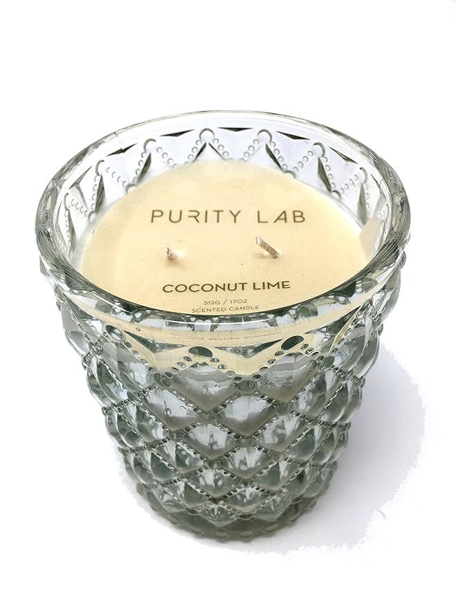 Purity Lab Large Coconut Lime Scented Candle 512g Amazon.co.uk