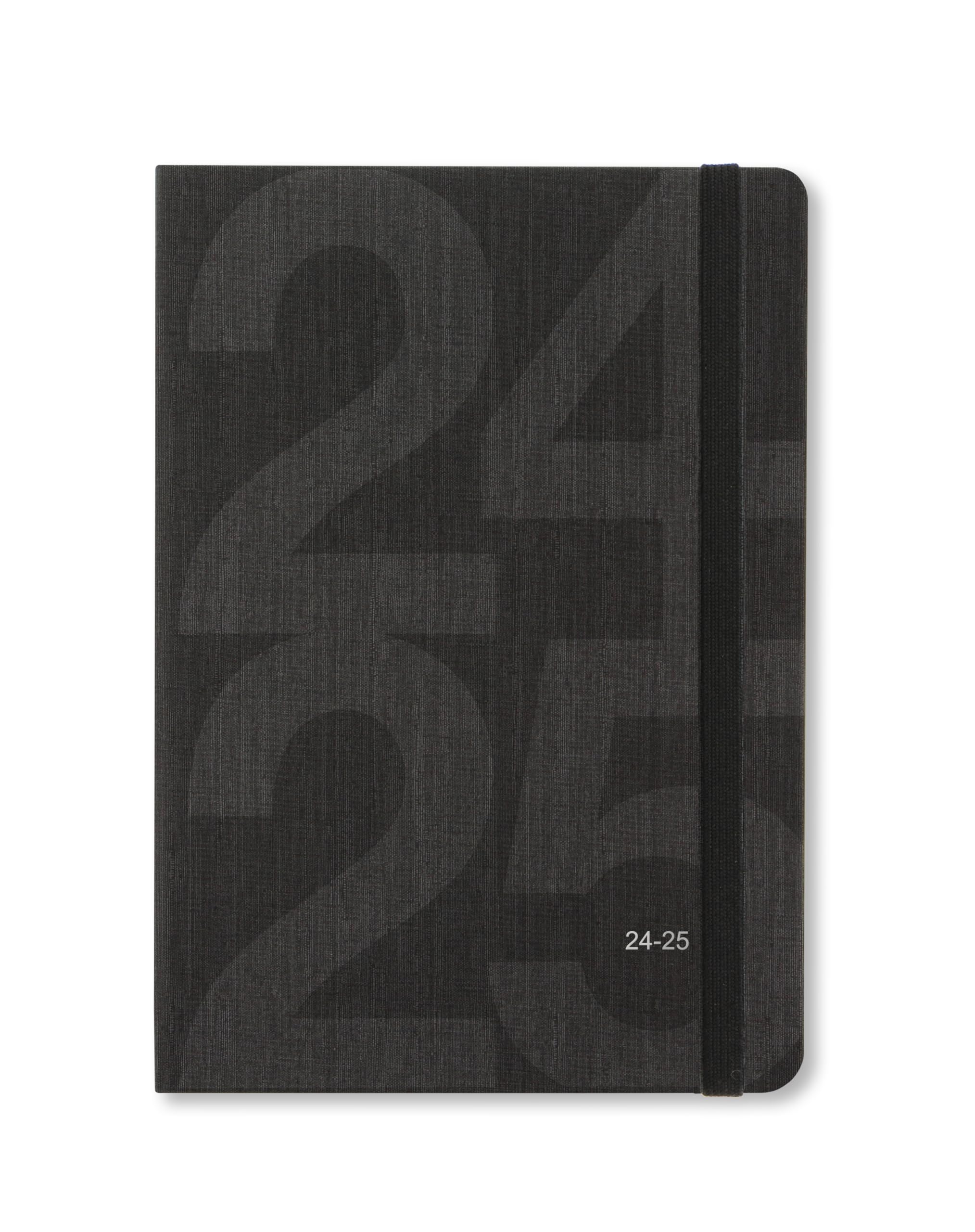 Letts of London Block A5 academic 2024/2025 week to view diary - black