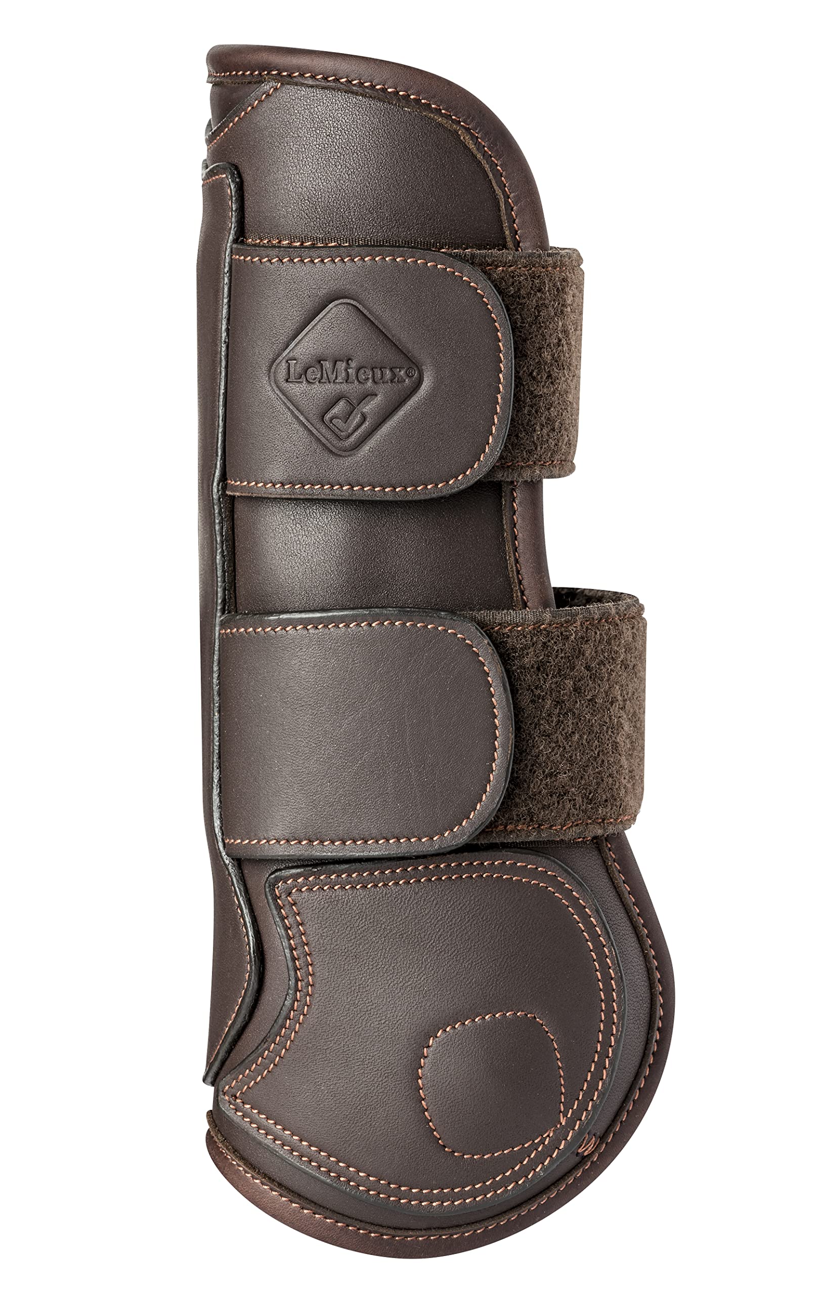LeMieux Capella Horse Tendon Boots - Protective Gear and Training Equipment - Equine Boots, Wraps & Accessories - Tendon Protection and Support (Brown/Size 2)