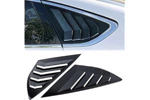 AUTOTOP 2PCS Rear Side Window Louvers Air Vent Scoop Shades Cover Blinds Fit Ford Fusion Mondeo 2013-2021