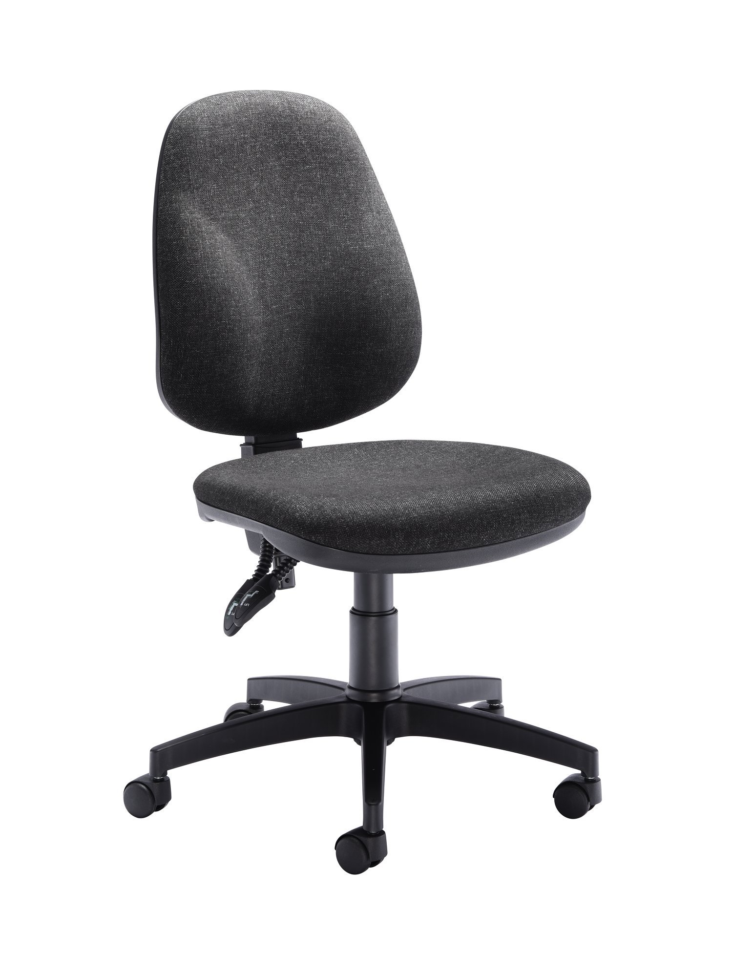 Office Hippo Mid Back Desk Chair, Ergonomic Home & Office Chair With Height Adjustable Seat & Lumbar Support For Extra Comfort, Computer Chair For Daily Use - Charcoal Grey