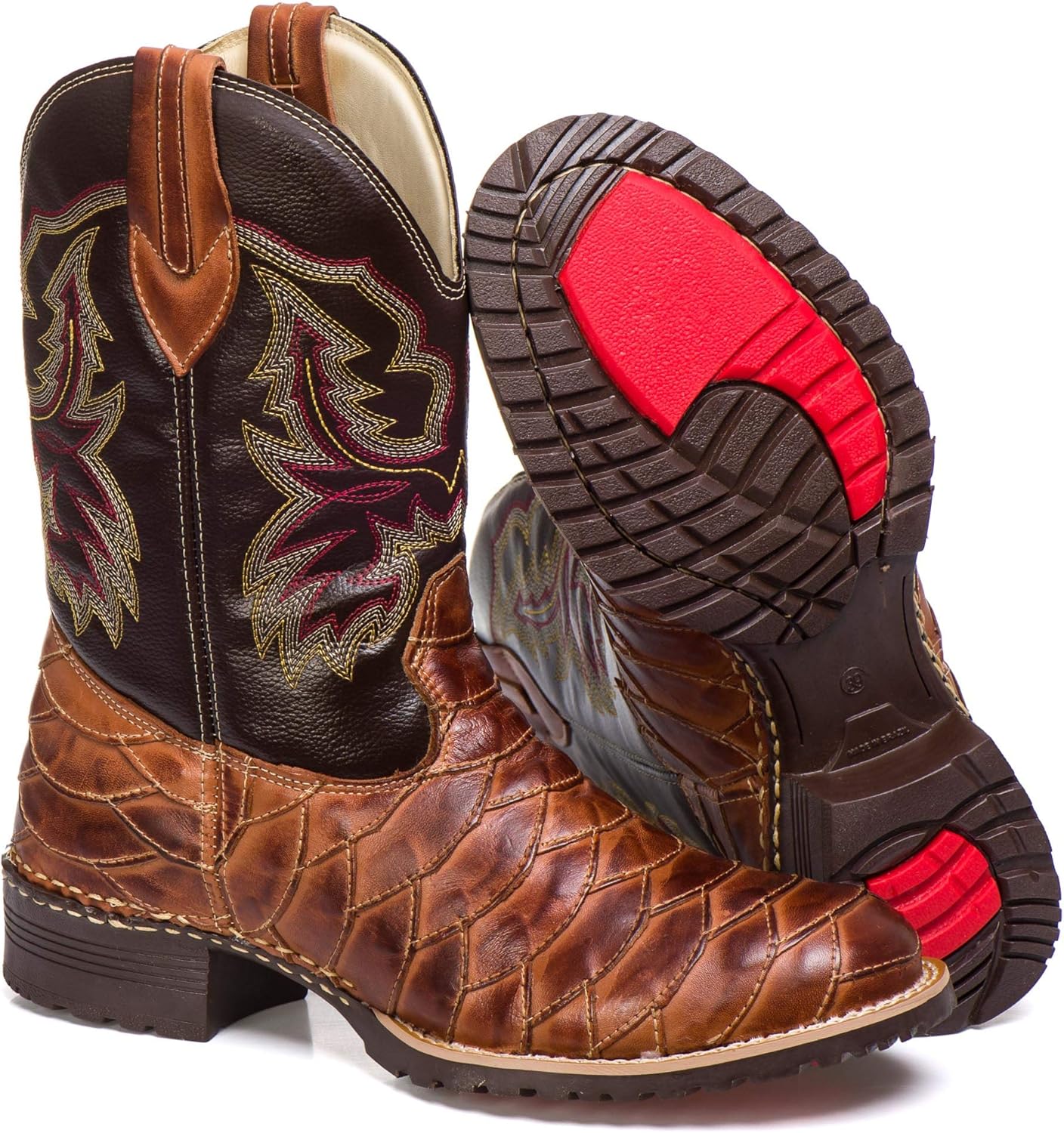 bota country masculina cano longo bico redondo