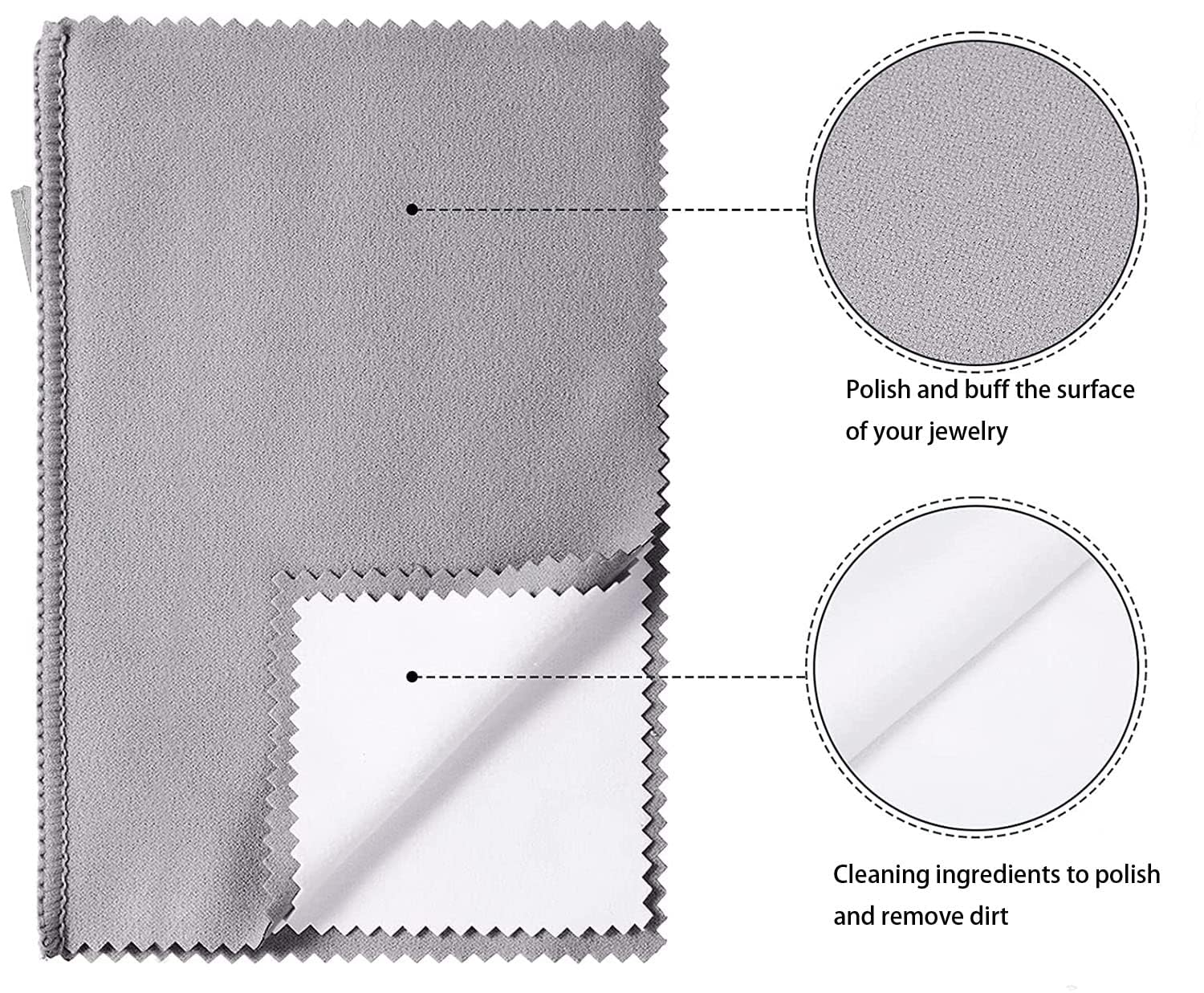 Pro Size Polishing Cloth Large Cleaning Cloths for Gold Silver and Platinum Jewelry Coins Watch, Silverware 11 x 14 inches Each Tarnish Remover Keeps Jewelry Shining (3PCS)