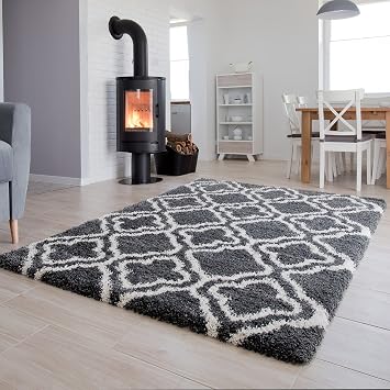 Amazon De Tapiso Himalaya Shaggy Hochflor Langflor Teppich Geo