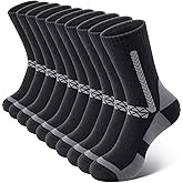 SIMIYA Merino Wool Socks for Men, 5 Pairs Thermal Warm Hiking Super Thick Crew Work Cushion Sock for Mens Winter Cold Weather