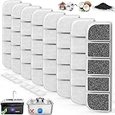 SIBAYS 8 Pack Dog Water Fountain Filters Replacement for SIBAYS 355oz/2.8Gal/10.5L Large Dog Water Fountain(FS70), Made of Activated Carbon and PP Cotton, Food Grade Water Fountain Filters(Model: L07)