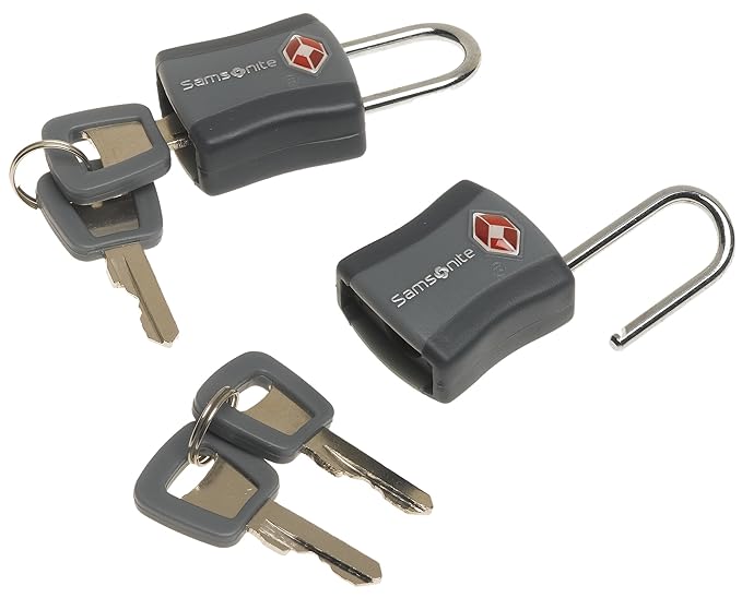 Samsonite Travel Sentry Key Locks, Set of 2, Grey