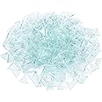 FINGERINSPIRE 400 PCS (280g) Transparent Bulk Mosaic Tiles, Triangle Shape Glass Tiles, Crystal Clear Glass Mosaic Supplies Pieces for Crafts Home Decoration (0.5 x 0.62inch)