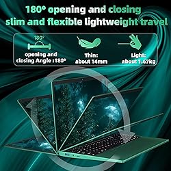 Rumtuk 16" Green Laptop, Celeron N5105 CPU, DDR4