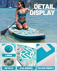 Hiwave Inflatable Paddle Board 11 '* 34 "* 6" Extra
