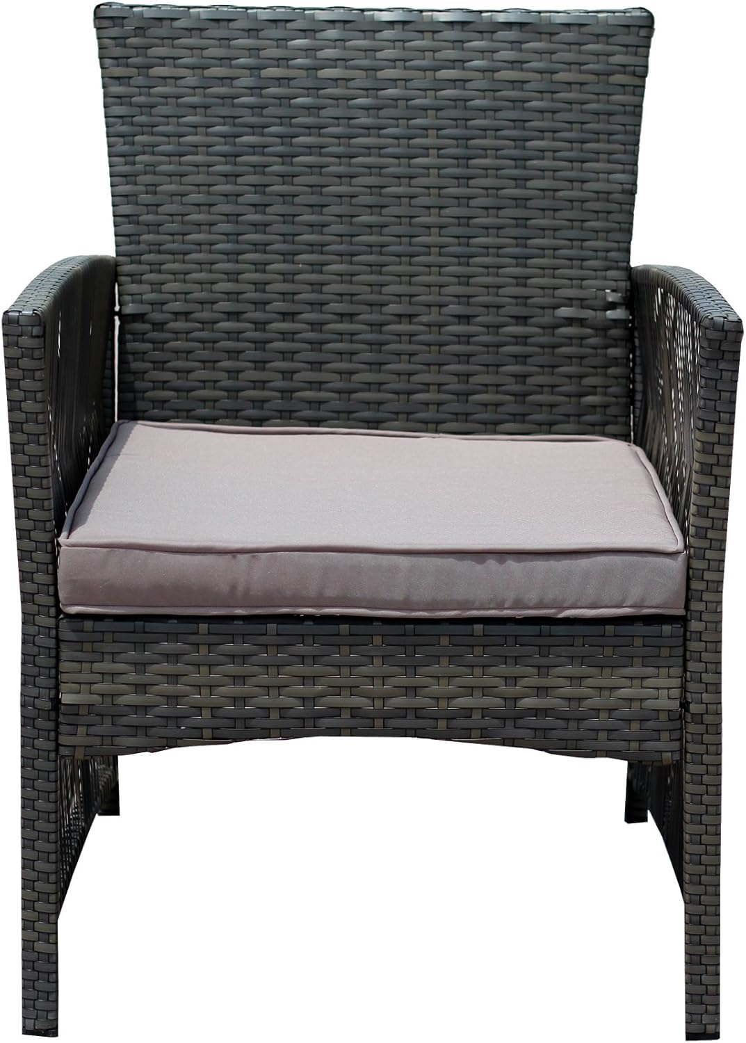 loveseat patio set on Amazon Com Ids Home 4 Piece Brown Pattio Furniture Wicker Conversation Set Loveseat 2 Cushion Chairs Glass Coffee Table For Garden Lawn Poolside Backyard Garden Outdoor