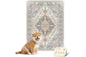 nunubaby Reusable Potty Pads for Dogs for Crates and Floors. Washable Pee Pads for Dogs, Stylish, Non-Slip and Leak-Proof Pee