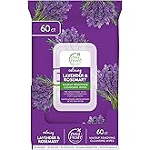Petal Fresh Calming & Healing Lavender & Rosemary Makeup Removing, Cleansing Towelettes, Gentle Face Wipes, Daily Cleansing, Vegan and Cruelty Free, 60 count