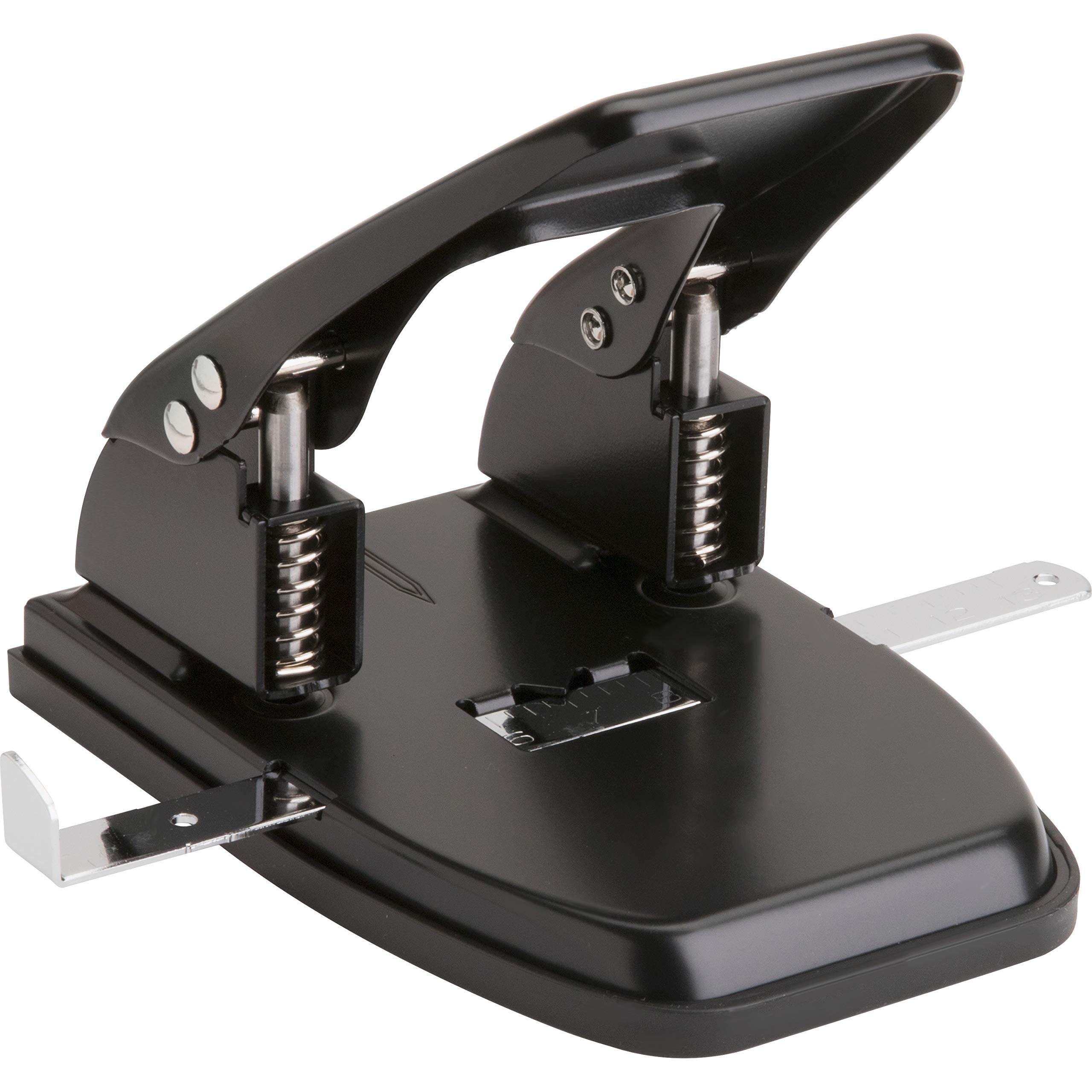 2-Hole Punch, 1/4", 2-3/4" Center, 30 Sheet Capacity, Black