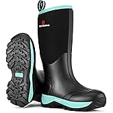 WOVENPAK Rubber Boots for Women, Waterproof Rain Boots Women with Steel Shank, Insulated Hunting Boots, Neoprene Garden Mud Boots All Season for Hunting, Gardening, Farming, Size 6-11