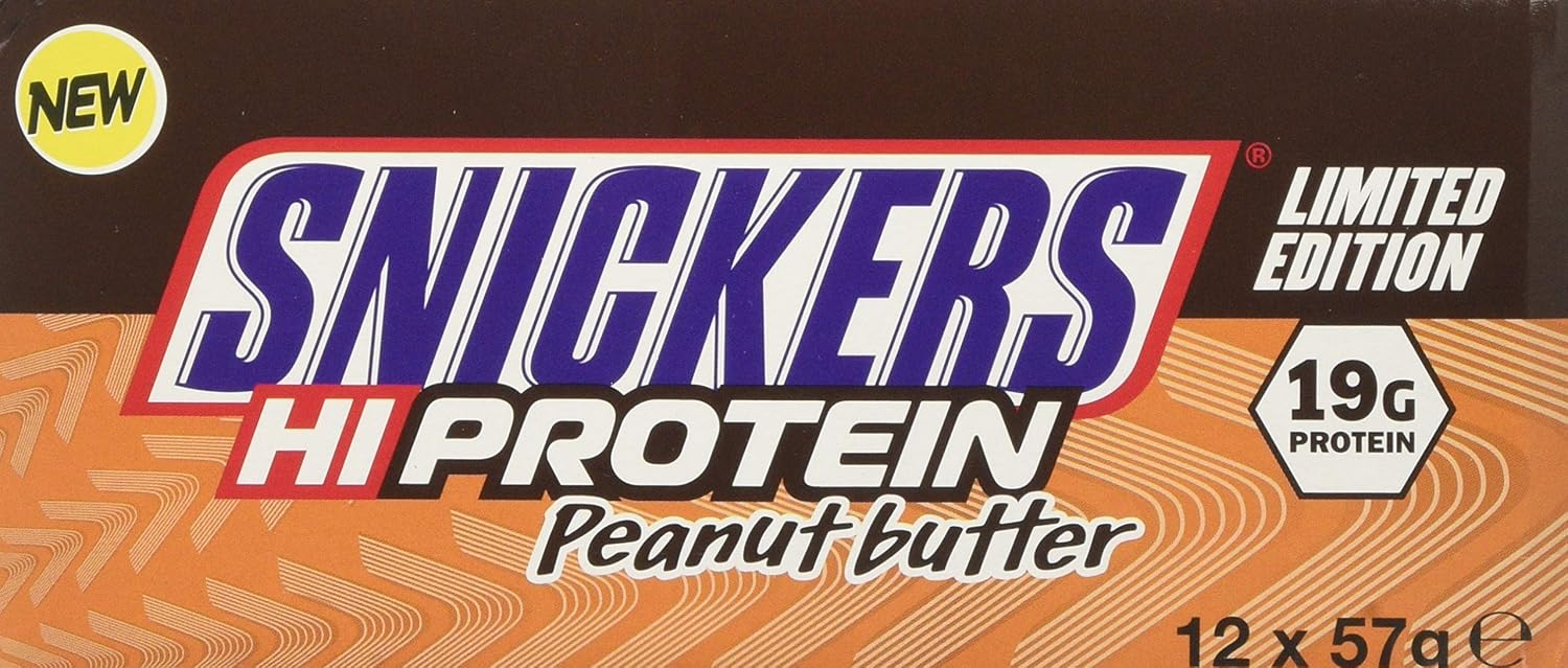 Mars MR59 Snickers Hi-Protein Bar 12 Bars Peanut Butter Limited Edition, 57 g
