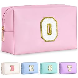 TOPEAST Small Makeup Bag Initial Cosmetic Bag