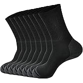 ECOEY Men's Work Boots Athletic Running Crew Socks, Dry-Tech Moisture Wicking Heavy Cushion Multi Pack