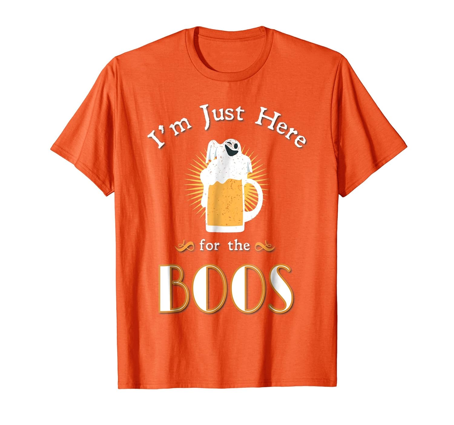 I'm Just Here for the Boos Funny Alcohol Adult Halloween Tee-ANZ