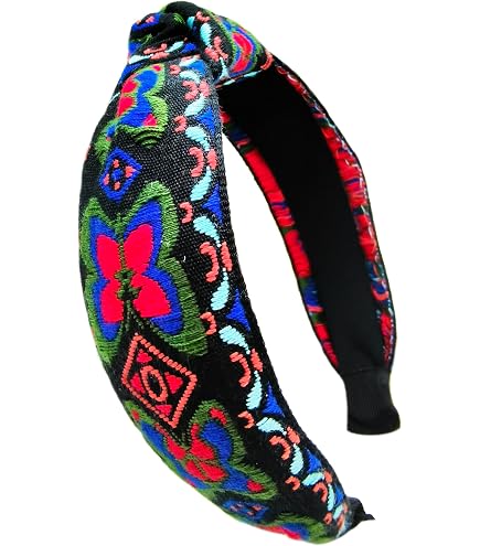 Bohemian Sunflower Crochet Headbands Women Girls Elastic Hairbands Vacation AWAYTR French Retro Tassel Knitted Girl Triangle Scarf  main image 3